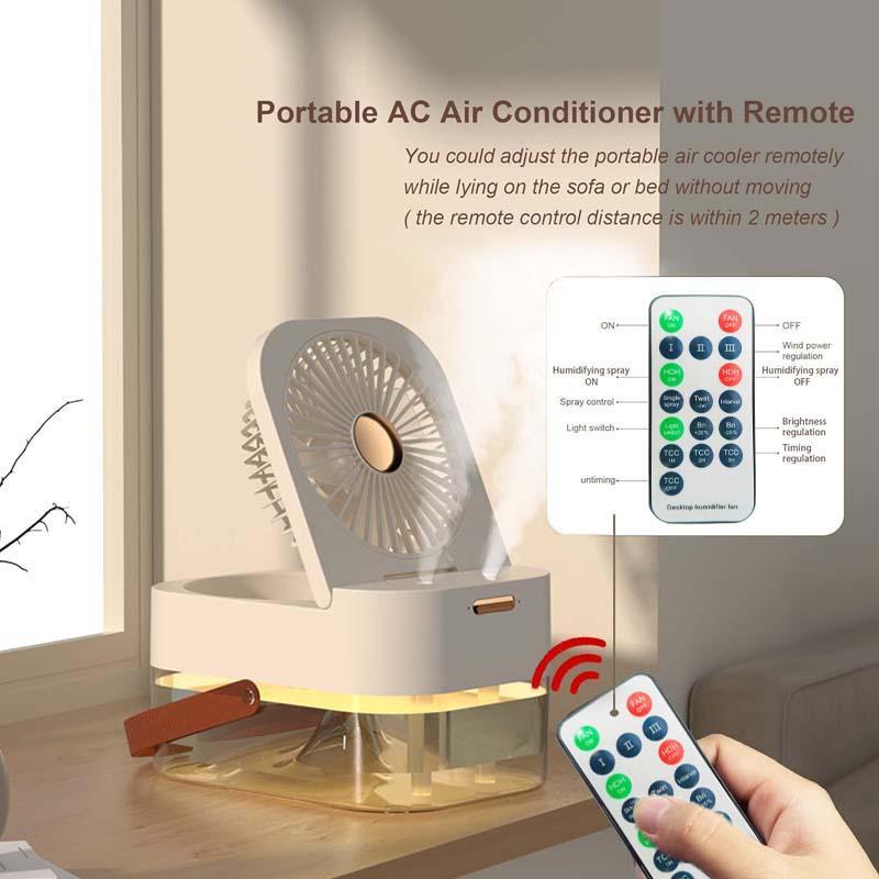 3 In 1 Portable Fan Air Conditioner Humidifier Cooling USB Fan None