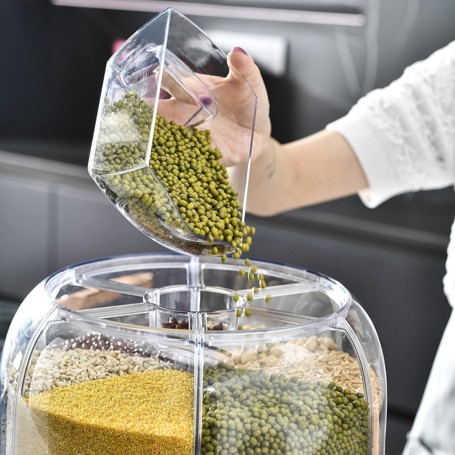 360 Degree Rotating Dry Food Dispenser Urban Mart